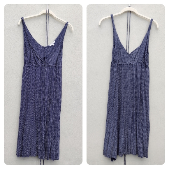 GAP Dresses & Skirts - Gap Navy Polka Dotted Dress with Straps in Size Large
